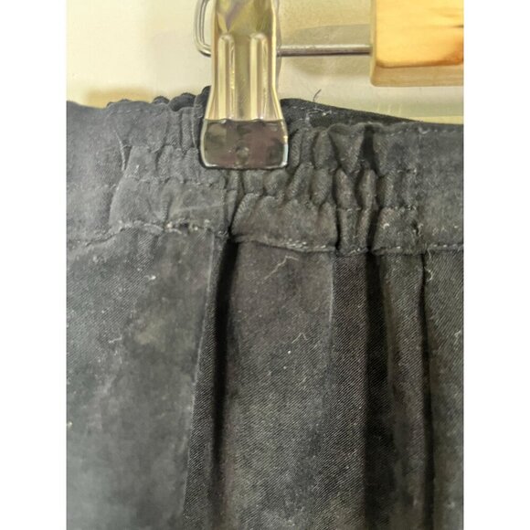 Retro Suede Maxi Skirt Black L Classic Festive Holiday Preppy Boho Western 80s - Picture 6 of 9